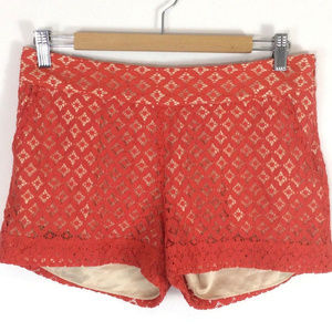 Kensie Lace Orange Nude Dressy shorts
